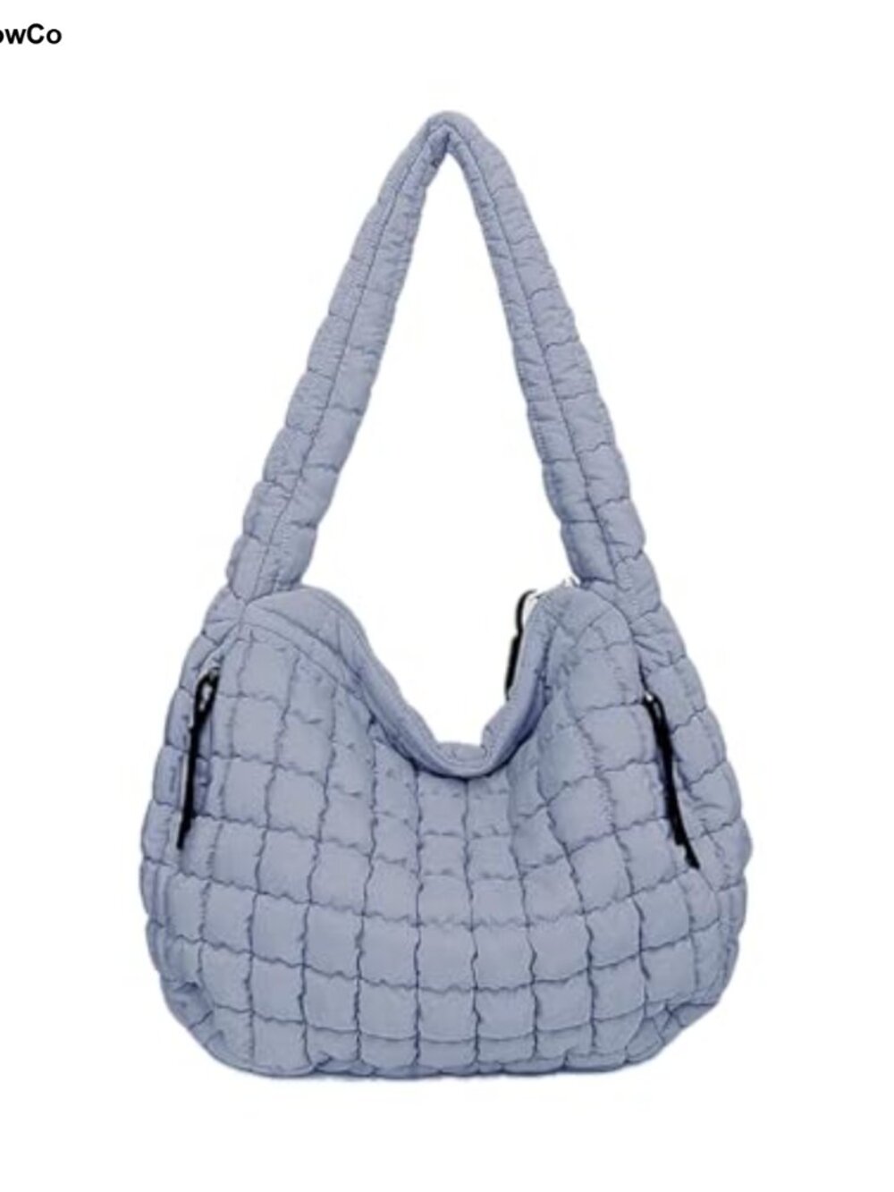Quilted Puffer Hobo Bag Large Nylon Crossbody Tote Lightweight Puffy Handbag